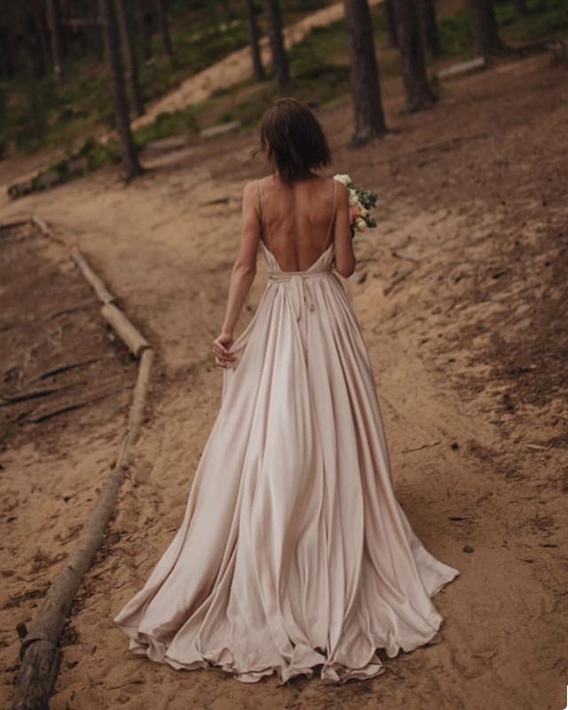 low back wedding dresses